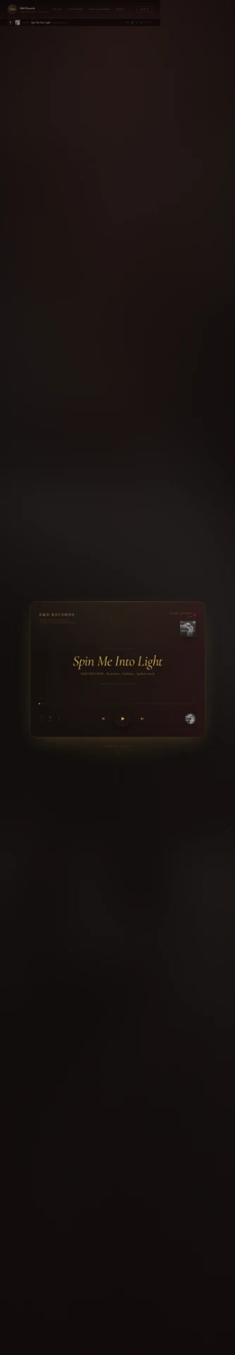 Развёрнутый плеер: Spin Me Into Light