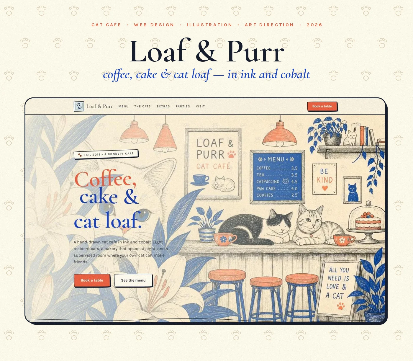 Первый экран Loaf & Purr