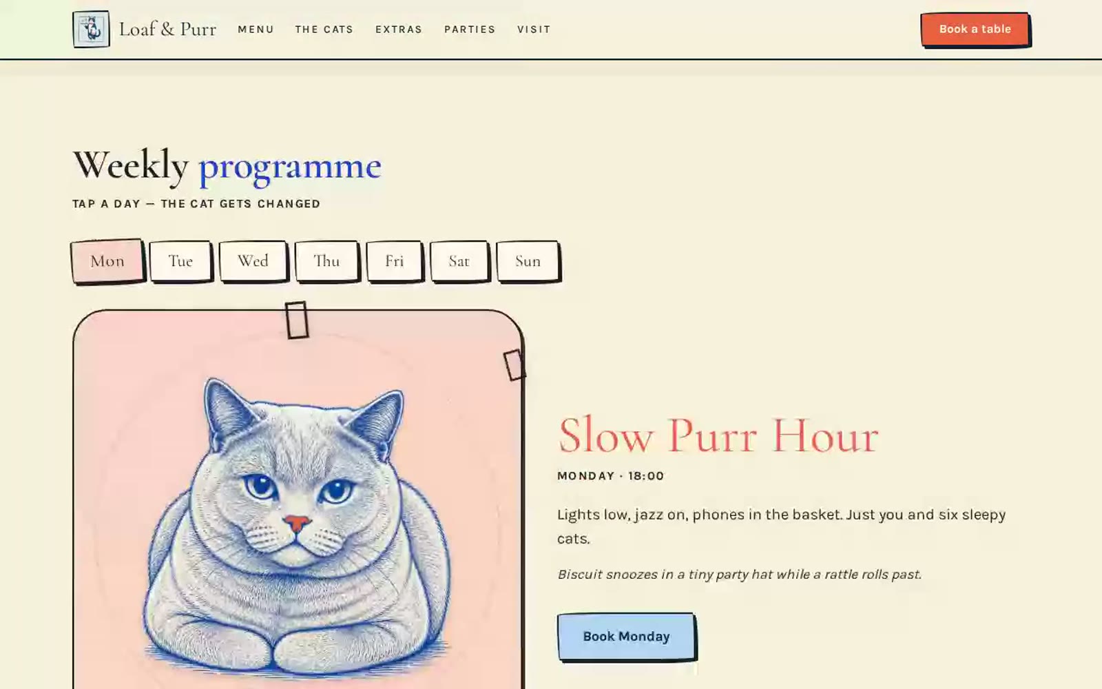 Понедельник: Slow Purr Hour