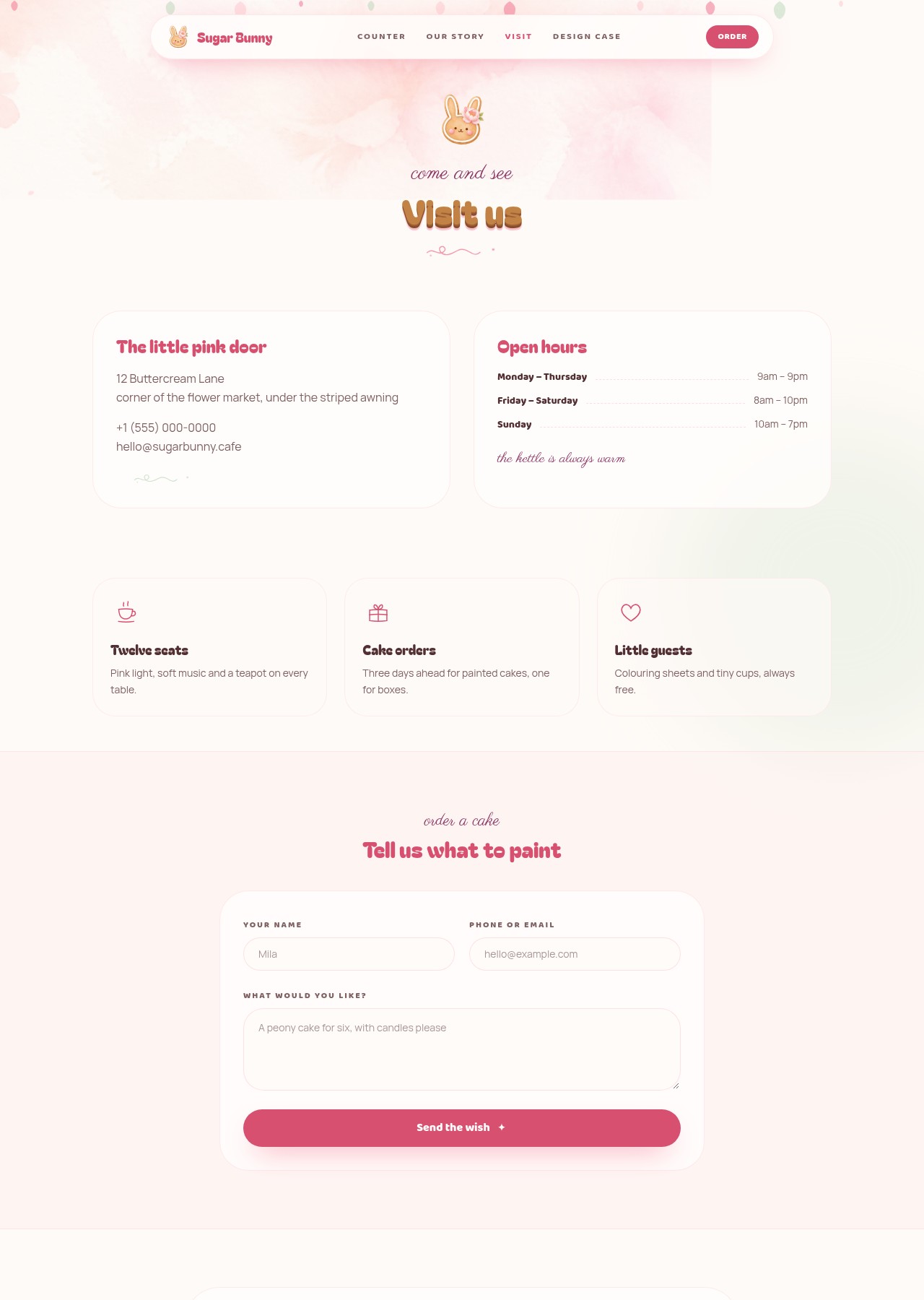Visit — посещение и форма пожелания